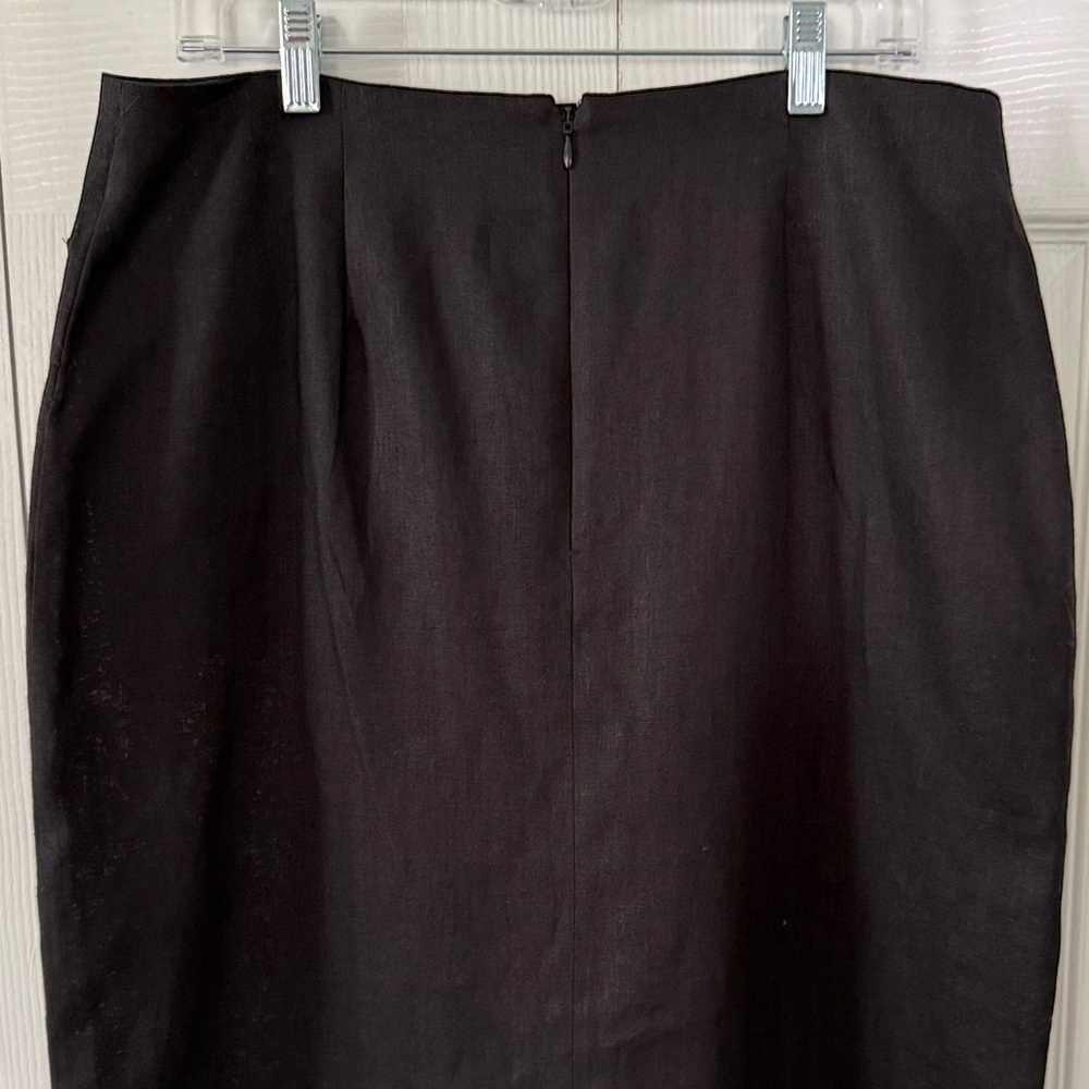 Reformation Britt Linen Skirt Sz 12 - Picture 8 of 11